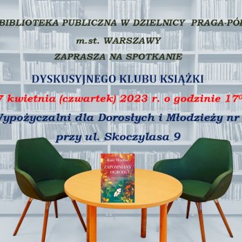 Dyskusyjny Klub Książki na Pradze Północ - kwiecień 2023 - Życie Pragi Północ