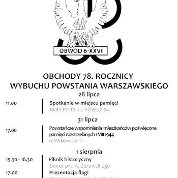 78. rocznica wybuchu Powstania Warszawskiego - obchody na Pradze Północ