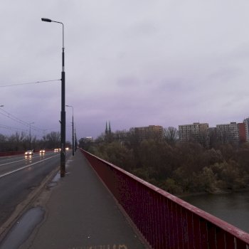 Mostu Śląsko-Dąbrowski w kierunku Pragi-Północ